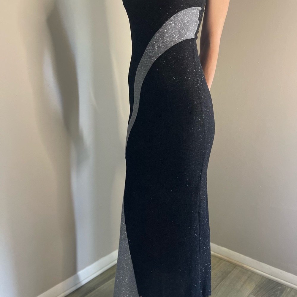 Elegant Black and Silver Women's Dress